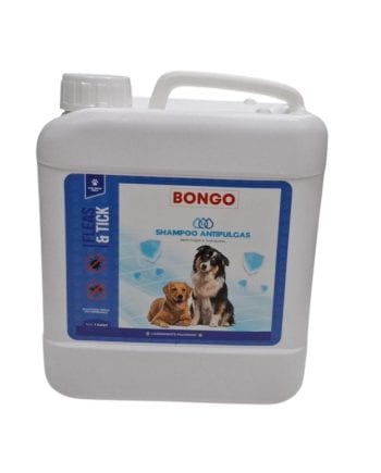 Shampoo Bongo antipulgas y garrapatas- 1 galón