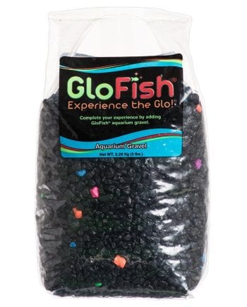 GloFish Grava Negra con Piedras Fluorescente - 5 libras