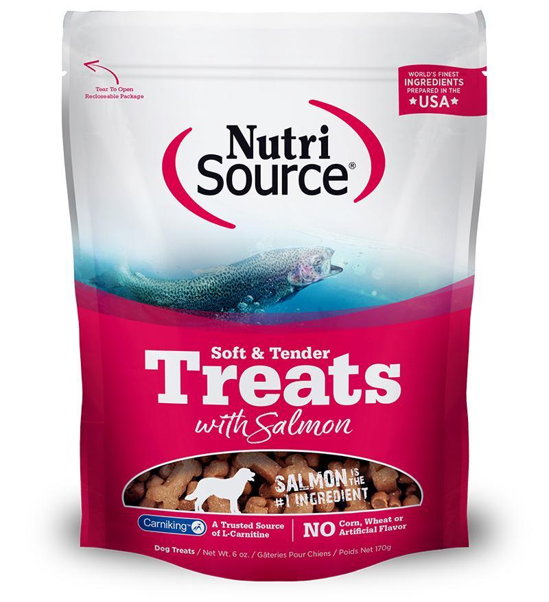 NUTRISOURCE SOFT & TENDER DOG TREATS SALMON 6 OZ BananaPet