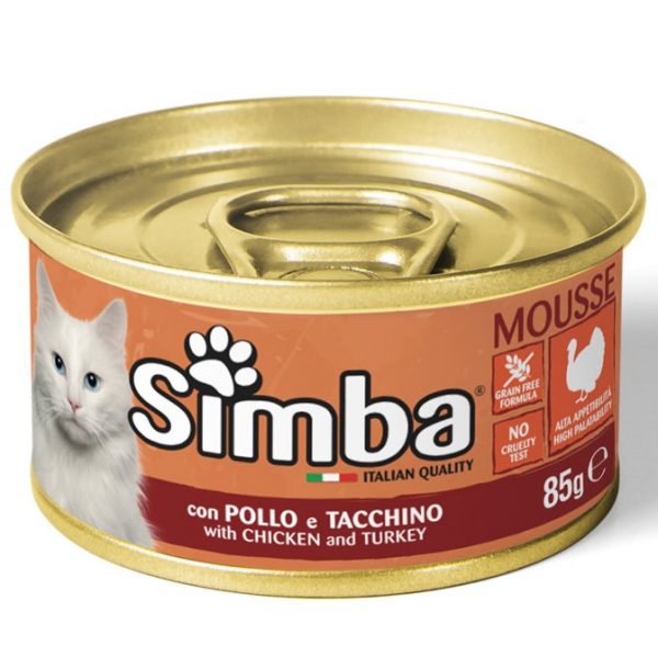 SIMBA LATA PARA GATO - MOUSSE DE POLLO Y PAVO