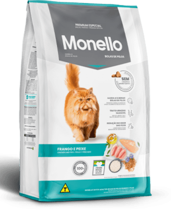 MONELLO PREMIUM GATO ADULTO BOLAS DE PELOS – Pollo y Pescado