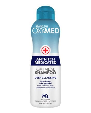 TROPICLEAN OXY MED ANTI ITCH MEDICATED OATMEAL SHAMPOO 20oz- Perro y gato