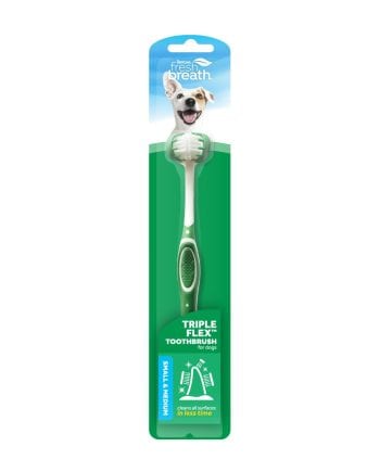 FRESH BREATH TRIPE FLEX TOOTHBRUSH-Cepillo dental perro pequeño y mediano