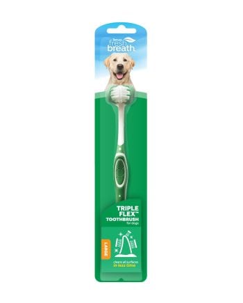 FRESH BREATH TRIPE FLEX TOOTHBRUSH-Cepillo dental para perro grande