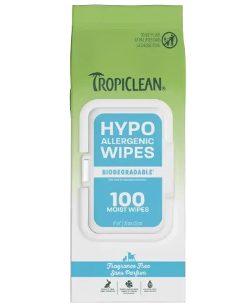 TROPICLEAN PET WIPES HYPOALLERGENIC-Perro y gato 100unid