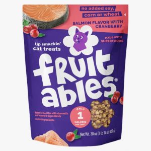 FRUITABLES CAT TREATS SALMON WITH CRANBERRY 2.5 oz- Treats de gato sabor salmón-arándano