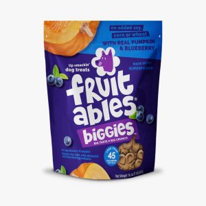 FRUITABLES DOG TREAT BIGGIES PUMPKIN & BLUEBERRY-Treats para perros calabaza y arándanos
