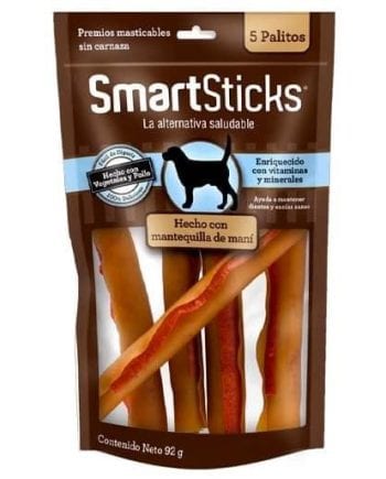 SMARTBONES STICKS MANTEQUILLA DE MANÍ – 5 unidades