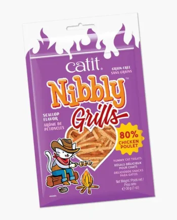TREATS CATIT NIBBLY GRILLS POLLO Y VIEIRAS- Grain Free-30g