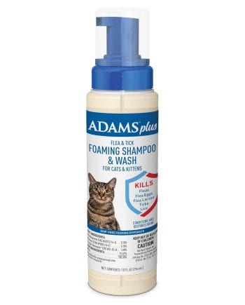 ADAMS PLUS FLEA AND TICK SHAMPOO FOAMING FOR CATS & KITTENS-Shampoo en espuma antipulgas para gatos y gatitos