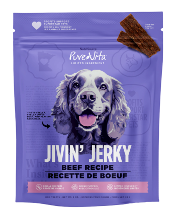 NUTRISOURCE TREATS PURE VITA JERKY STRIPS Beef 4oz. - Perro