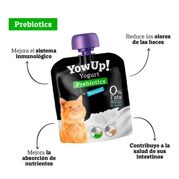 YOWUP YOGURT NATURAL CON PREBIOTICOS GATO 85g
