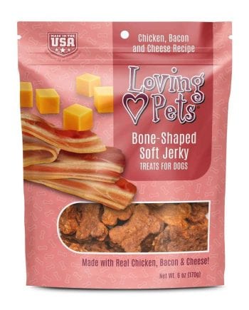 Loving Pets Soft Jerky Dog Treats Cheese-Bacon  6 Onz
