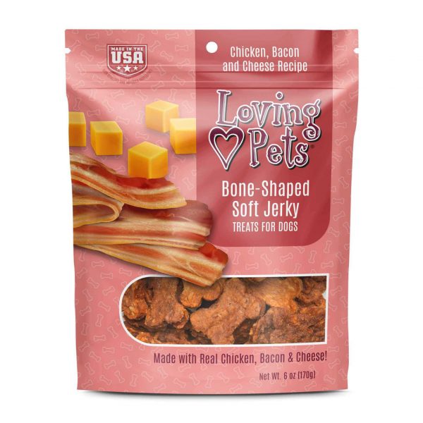 Loving Pets Soft Jerky Dog Treats Cheese-Bacon  6 Onz
