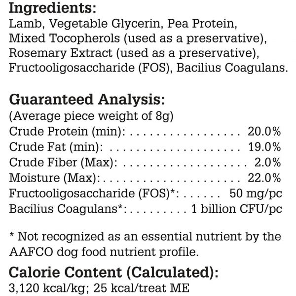 TREATS ACTIVPETZ LAMB JERKY DIGESTIVE HEALTH + PROBIOTIC FORMULA - Perro 7onz