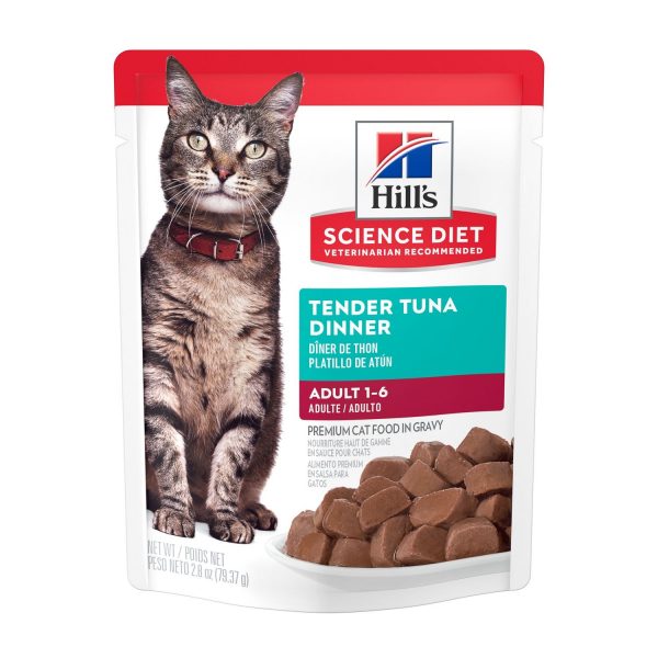 HILLS TENDER TUNA ADULT CAT POUCH-2.8oz tuna