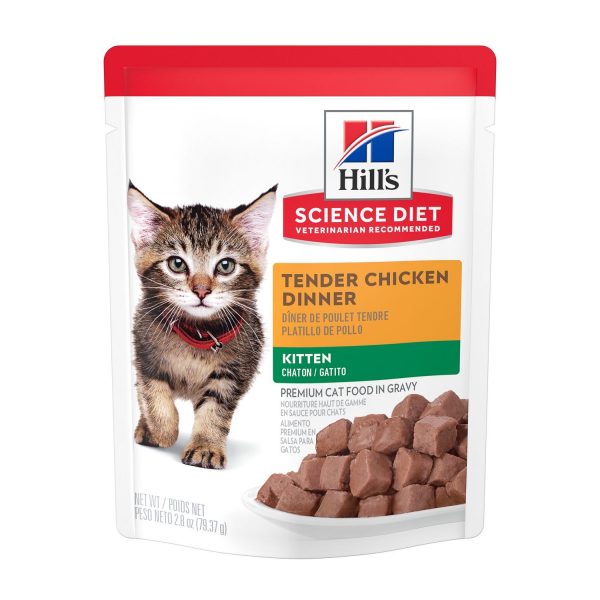 HILLS KITTEN TENDER CHICKEN POUCH- pollo 2.8oz