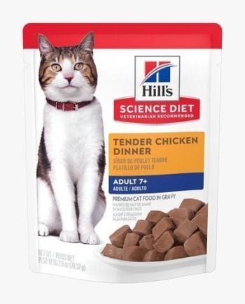 HILLS SENIOR CAT 7+ CHICKEN TENDER POUCH-2.8oz