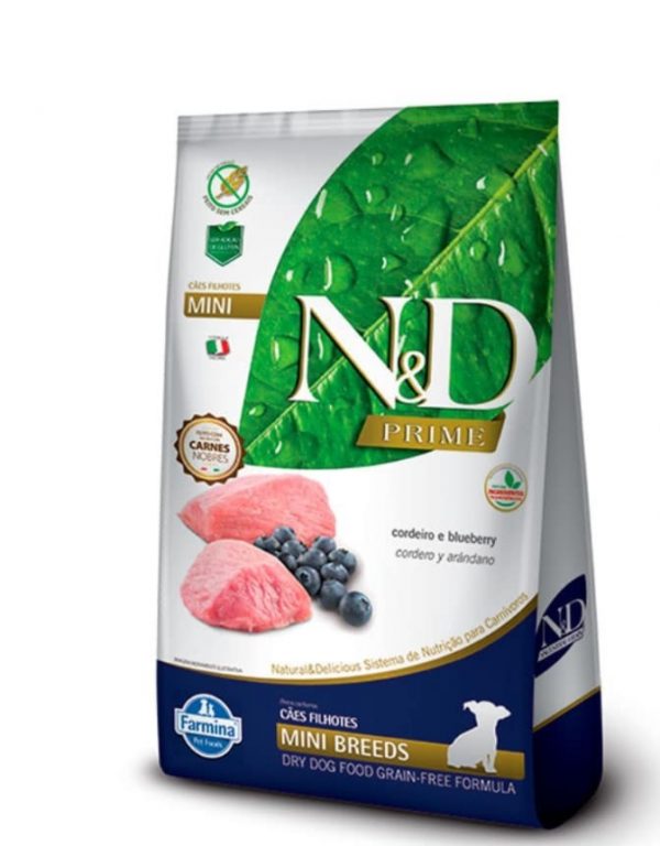 N&D PRIME CORDERO Y ARANDANOS CACHORRO MINI 2,5KG