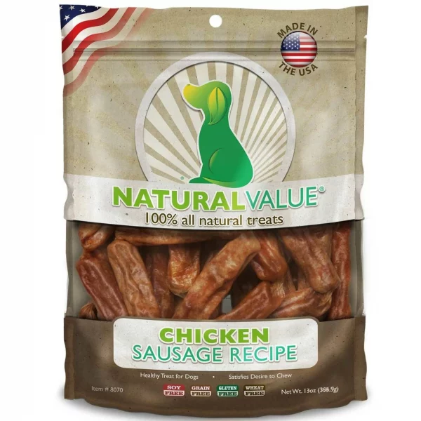 TREAT NATURAL VALUE POLLO SAUSAGE RECIPE  - Perro 13onz