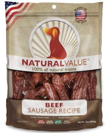 TREAT NATURAL VALUE BEEF SAUSAGE RECIPE  - Perro 14onz