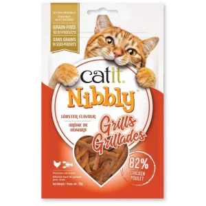 TREATS CATIT NIBBLY GRILLS POLLO Y LANGOSTA. Grain Free-30g