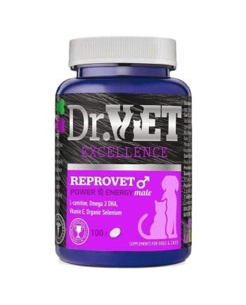 DR. VET REPROVET MALE 100 TABLETAS-Suplemento para mejorar la reproducción de perros y gatos machos