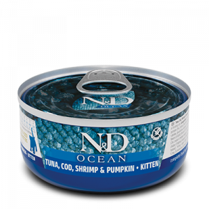 LATA N&D CAT OCEAN TUNA, COD, SHRIMP & PUMPKIN KITTEN 70 GR