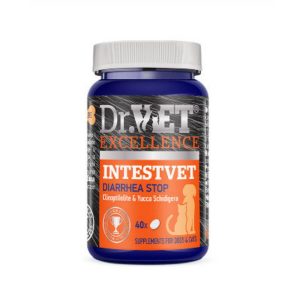 DR.VET INTESTVET Suplemento para la Diarrea en Perros y Gatos - 40 Tabletas