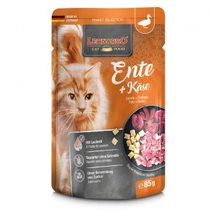 LEONARDO POUCH GRAIN FREE PATO Y QUESO-Gato 85g