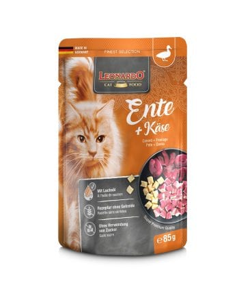 LEONARDO POUCH GRAIN FREE PATO Y QUESO-Gato 85g