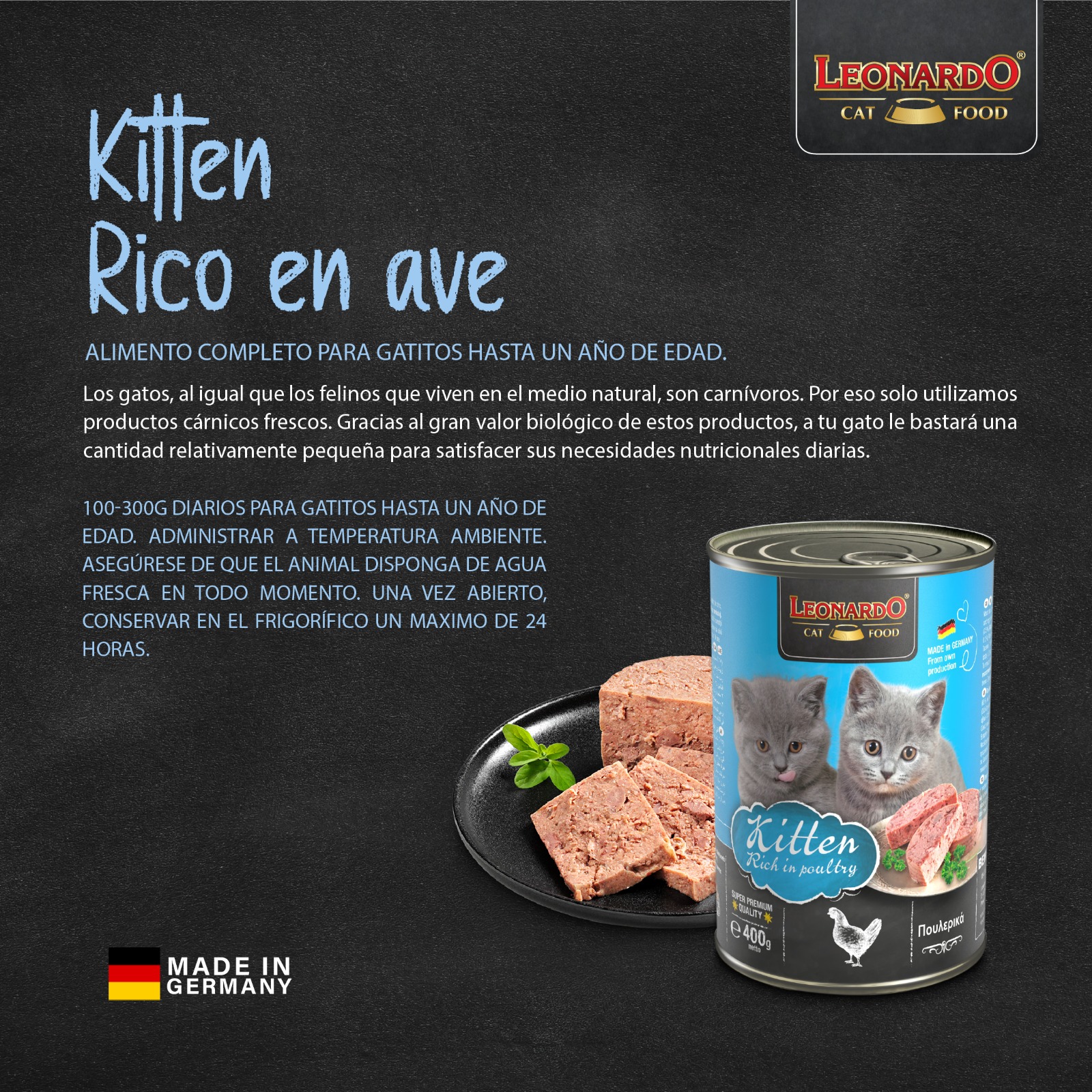 LEONARDO LATA GRAIN FREE KITTEN RICO EN AVE-Gatito