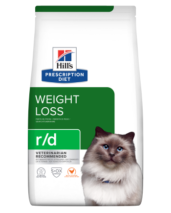 Concentrado para gato– Especial para gatos con sobrepeso R/D – Sabor a Pollo- 4 lb