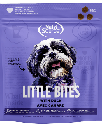 TREATS NUTRISOURCE Little bites de pato 6 oz. PERRO
