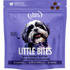 TREATS NUTRISOURCE Little bites de mantequilla de maní 6 oz. PERRO