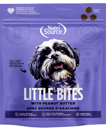TREATS NUTRISOURCE Little bites de mantequilla de maní 6 oz. PERRO