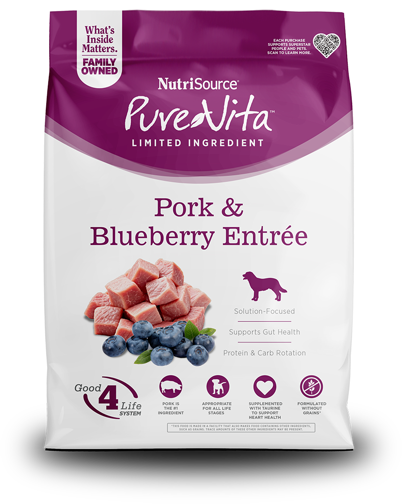 NUTRISOURCE PURE VITA PORK & BLUEBERRY ENTRÉE