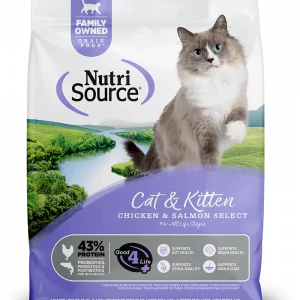 NUTRISOURCE GRAIN FREE CAT&KITTEN CHICKEN AND SALMON SELECT-Gatos y gatitos