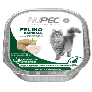 NUPEC COMIDA HÚMEDA HAIRBALL PESCADO - GATO 100gr
