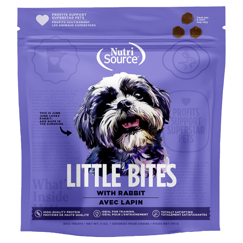 TREATS NUTRISOURCE Little bites de Conejo 6 oz. PERRO