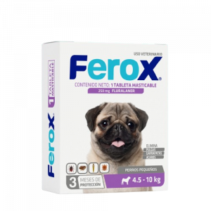 FEROX Tableta Masticable 3 Meses 4.5 a 10kg